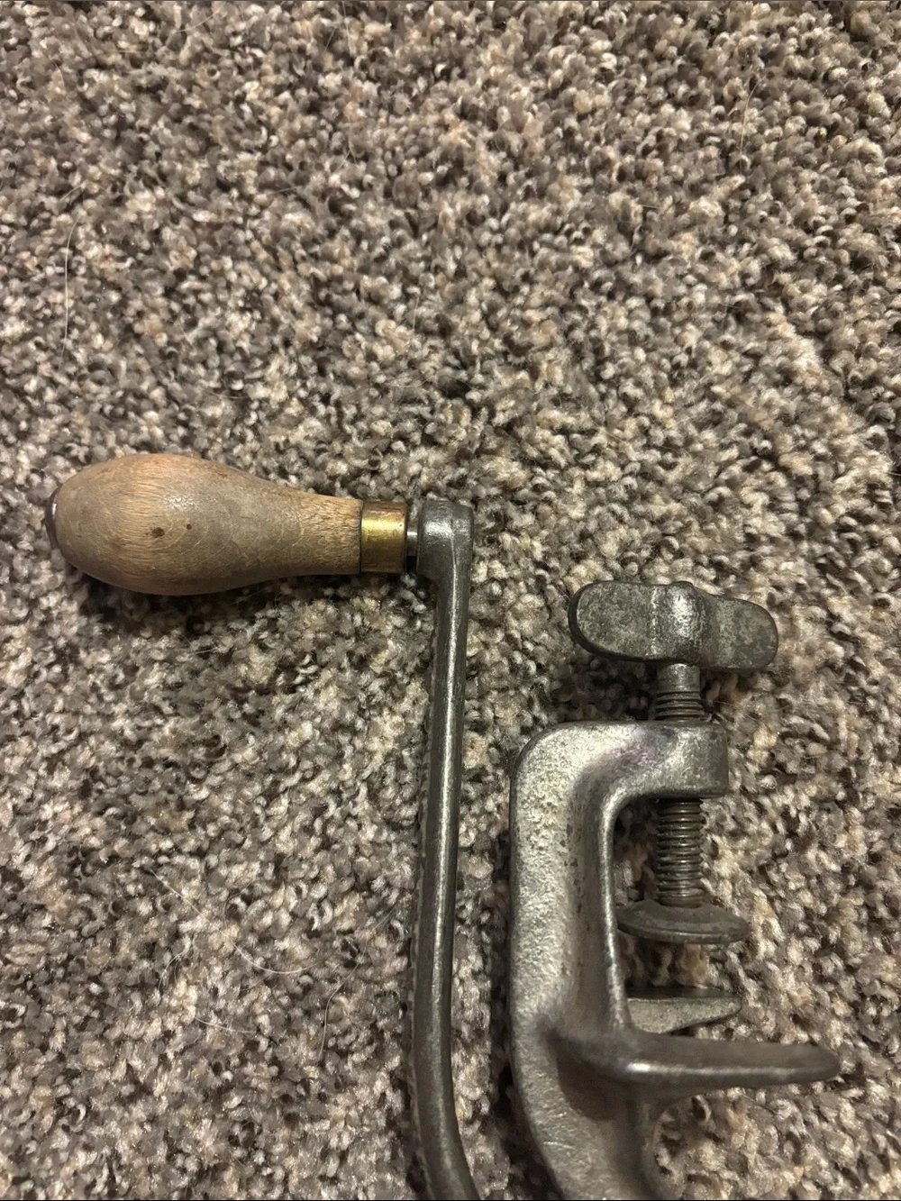 Hand-crank meat grinder or food grinder